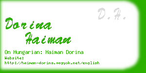 dorina haiman business card